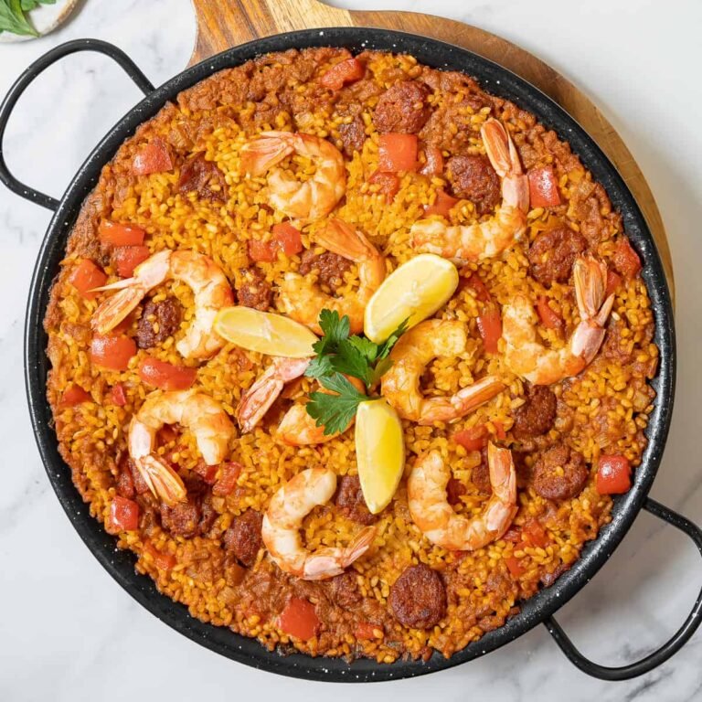 Prawn and Chorizo Paella – Spanish Sabores