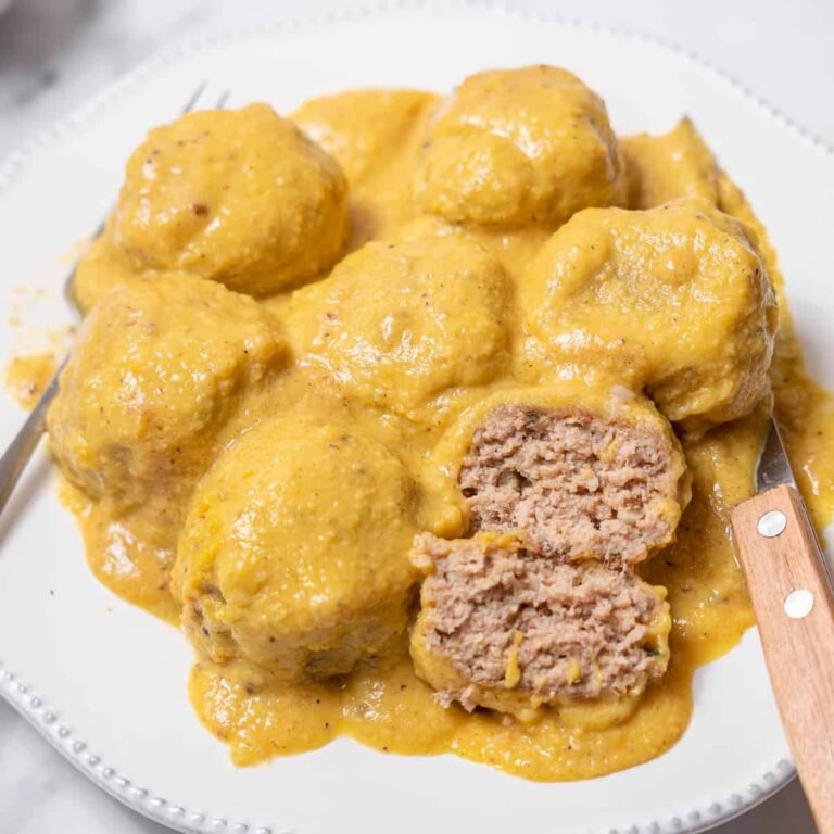 Spanish Albóndigas in Almond Sauce